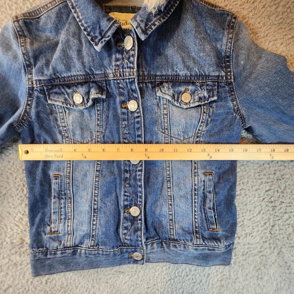 Mudd Button Up Denim Jacket Womens XS Casual Pockets Collar Long Sleeve Cotton - Picture 2 of 7